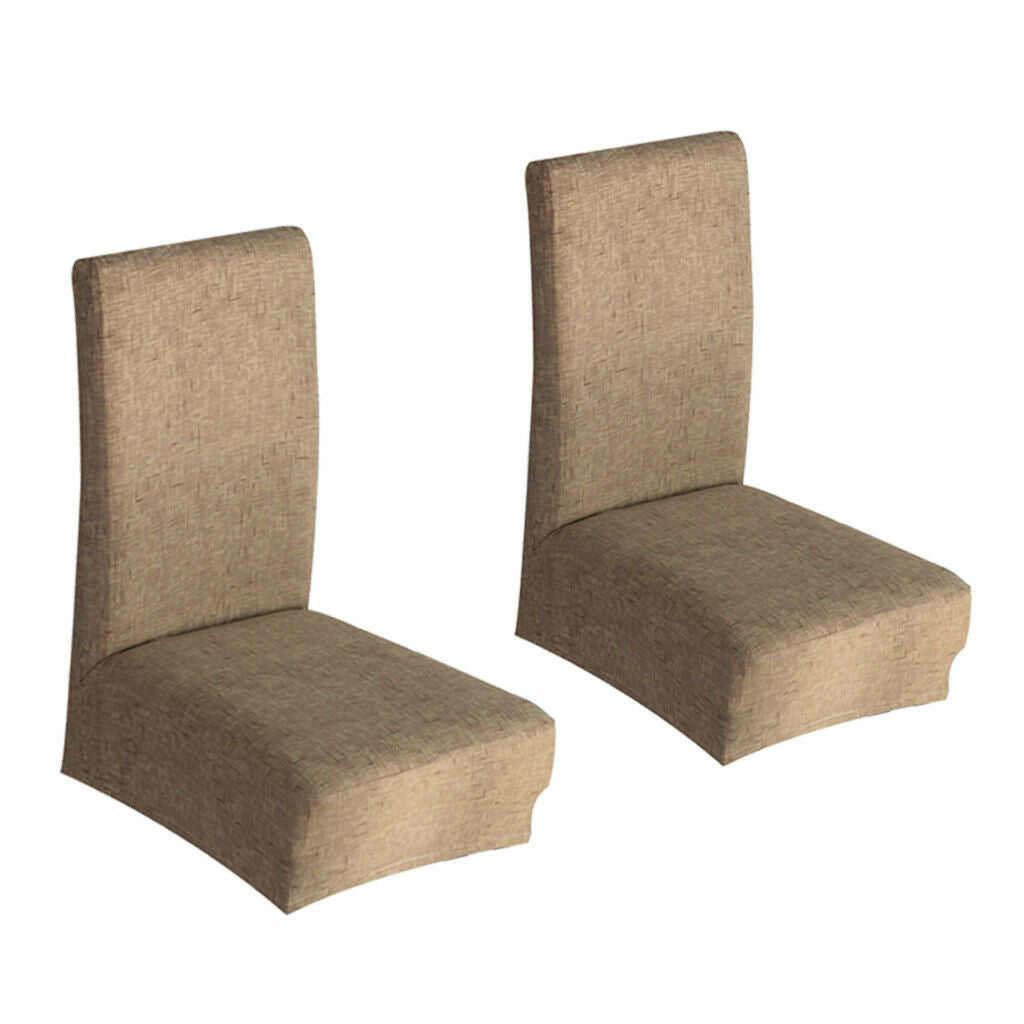 2 Pieces Removable Dining Room Chair Slipcovers Sets Stretch Furniture Protector