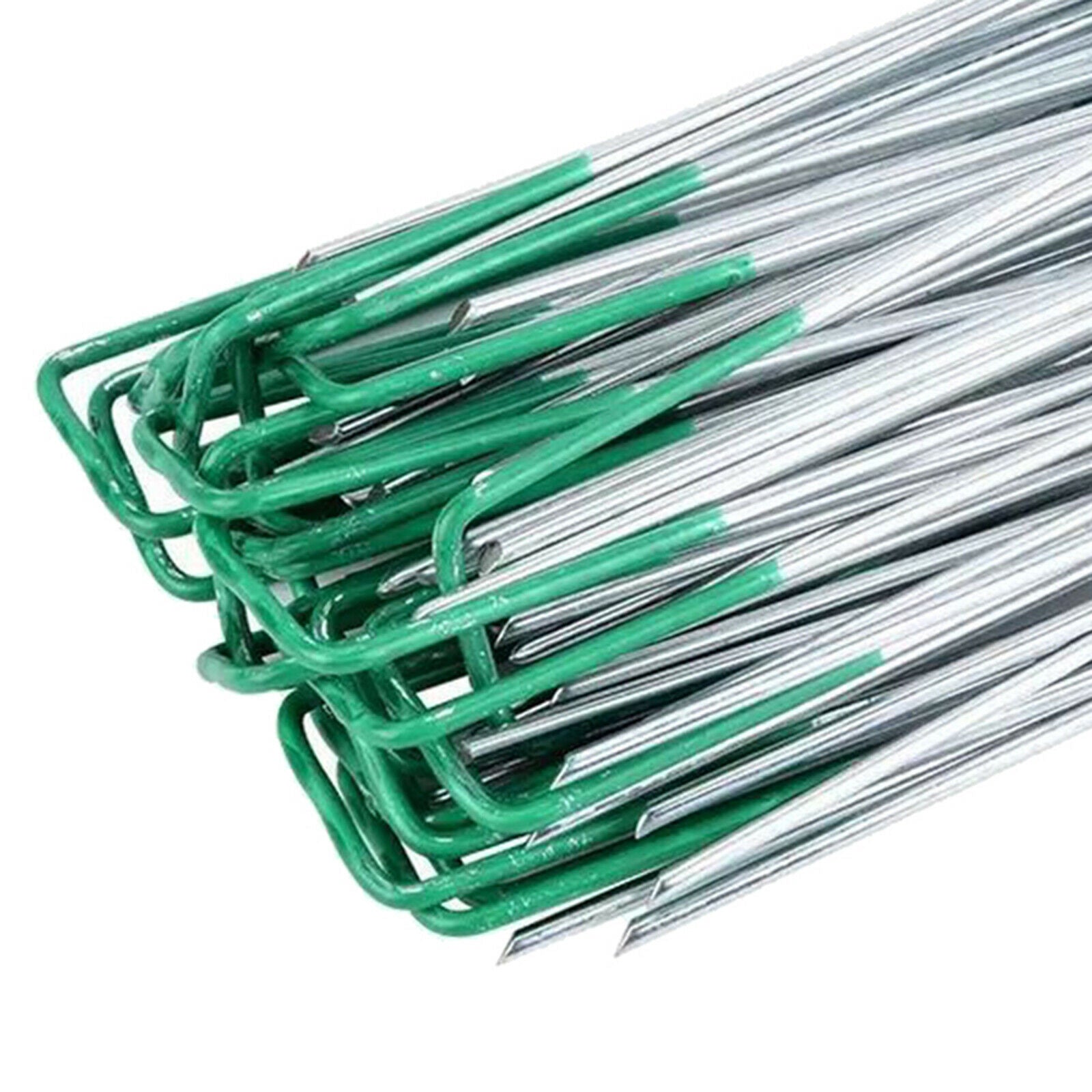 50Pieces U-Type Ground Nails Insert Tent Turf Stakes Fixing Tools Rust Proof
