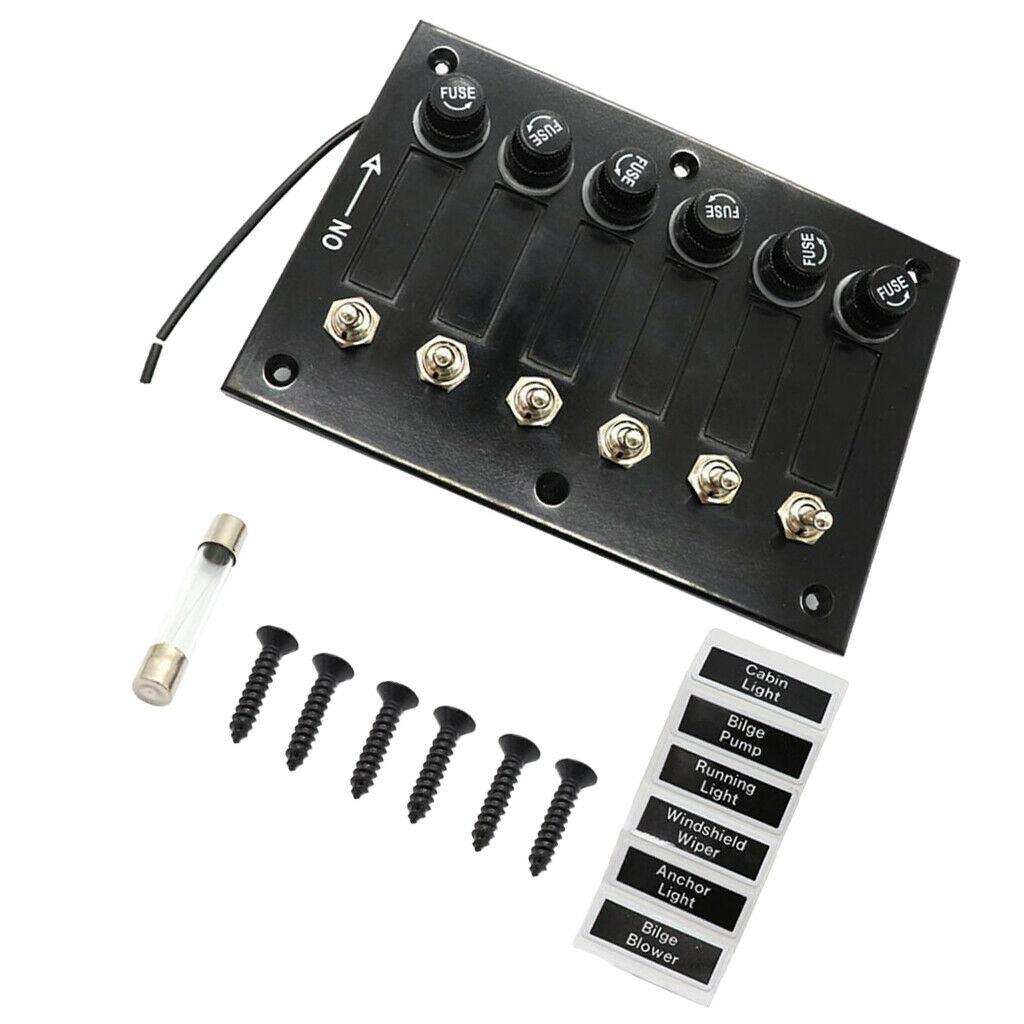 6 Band Panel Toggle Switch Sport Fuse Holder Auto Machine