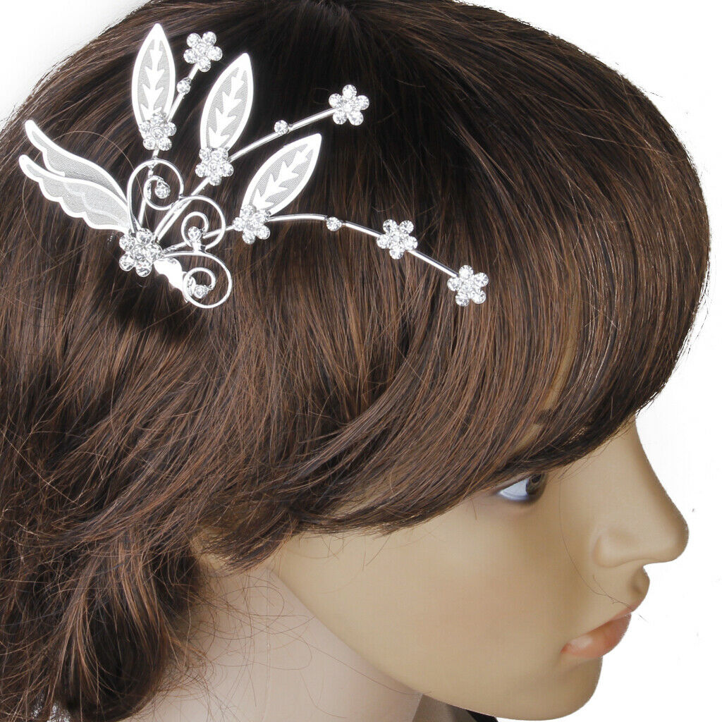 Bridal Wedding Plum Flower Crystal Rhinestone Hair Comb Hair Accessory