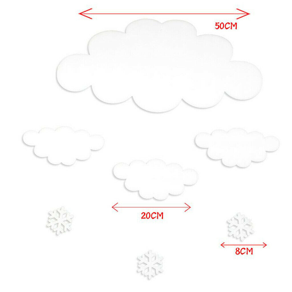 Merry Christmas Foam Cloud Shape DIY Christmas Accessories