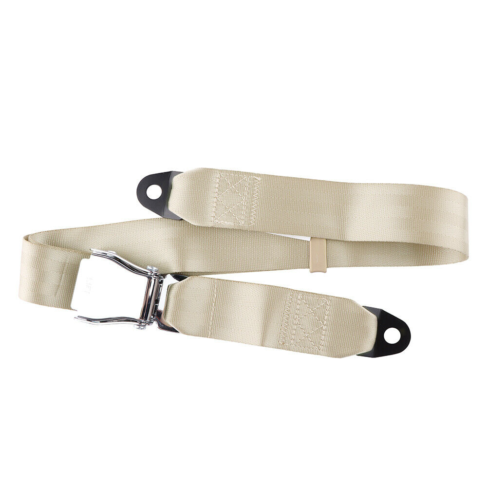 1Set Fits Scion 2-Point-Fixed Harness Safety Belt Seat Belt Lap Strap Beige Cars