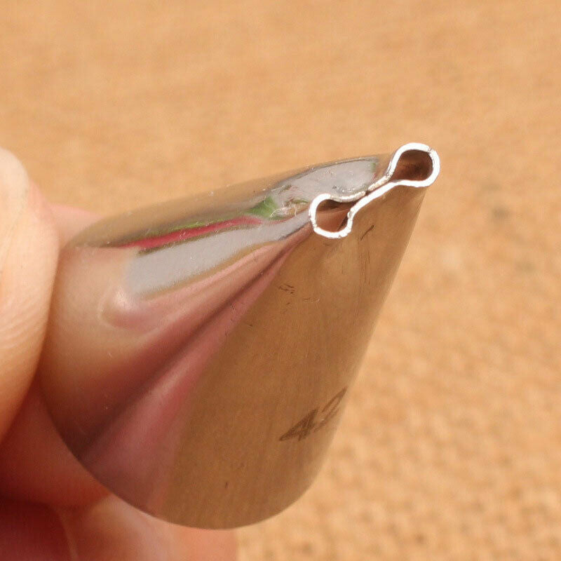 2holes Russian Icing Piping Nozzles Pastry Tips Cake Decor DIY Baking Too.l8