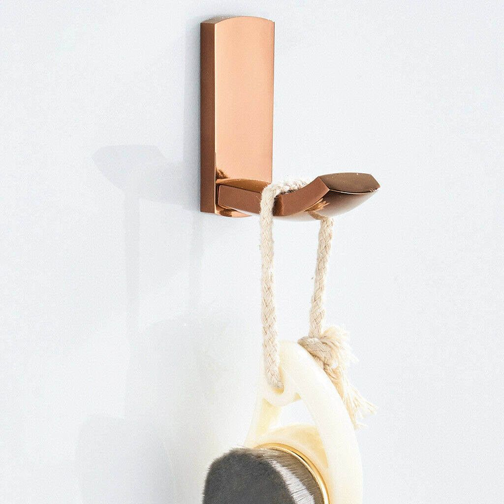 2Pieces Heavy Duty Brass Wall Mounted Hanger Towel Holder for Bathroom Kitchen