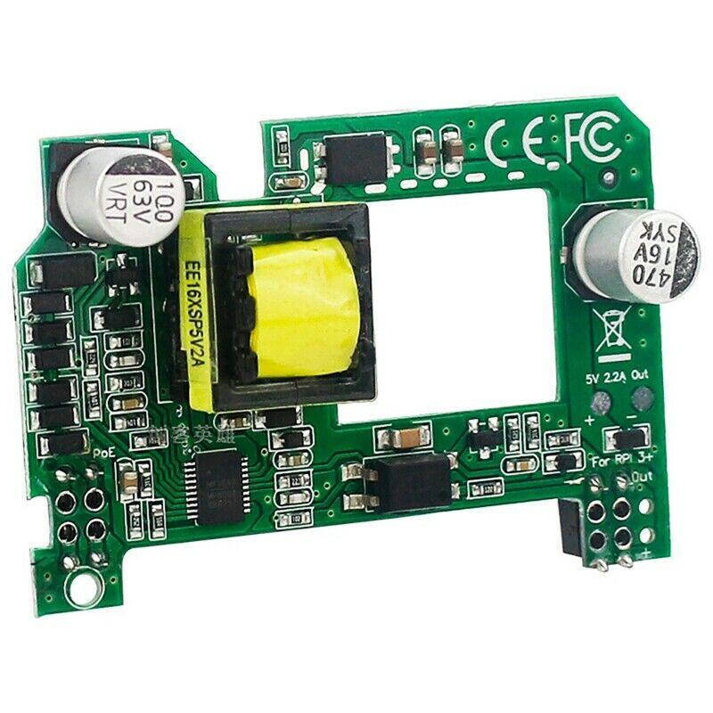 for Raspberry Pi 4B POE Module Power Over Ethernet IEEE 802.3Af Standard SwiO2W4