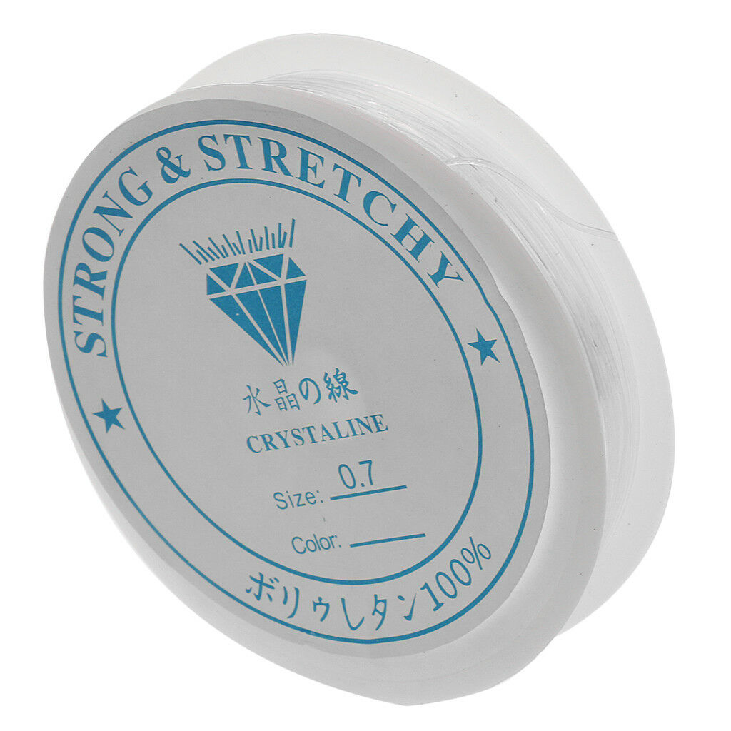 2 Rolls 10m Clear Elastic Stretch Thread Cord For Jewelry Making 0.7mm 0.8mm