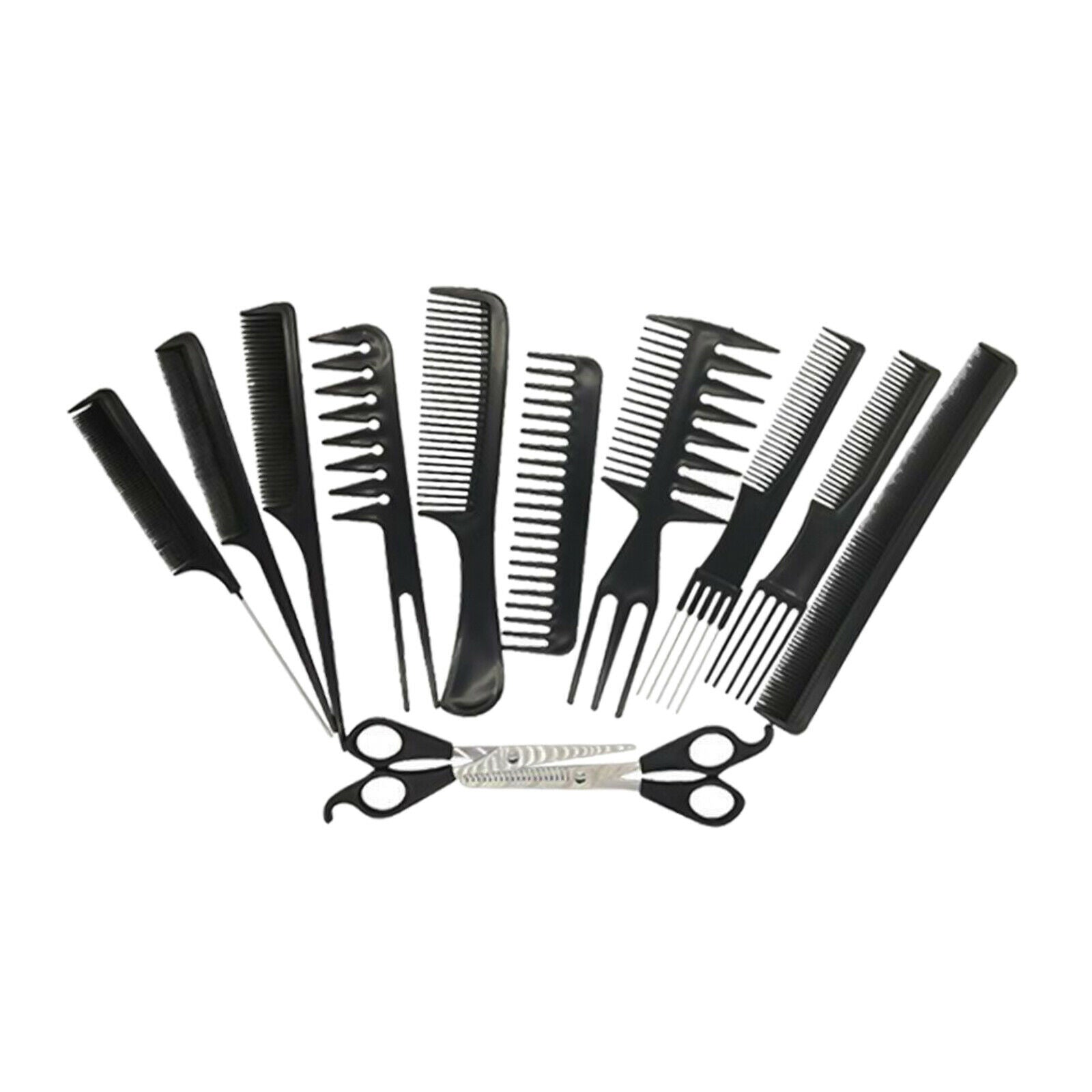 Salon Hairdressing Barber Hair Brush Comb Set Hair Cut Cape Gown Cloth 12pcs