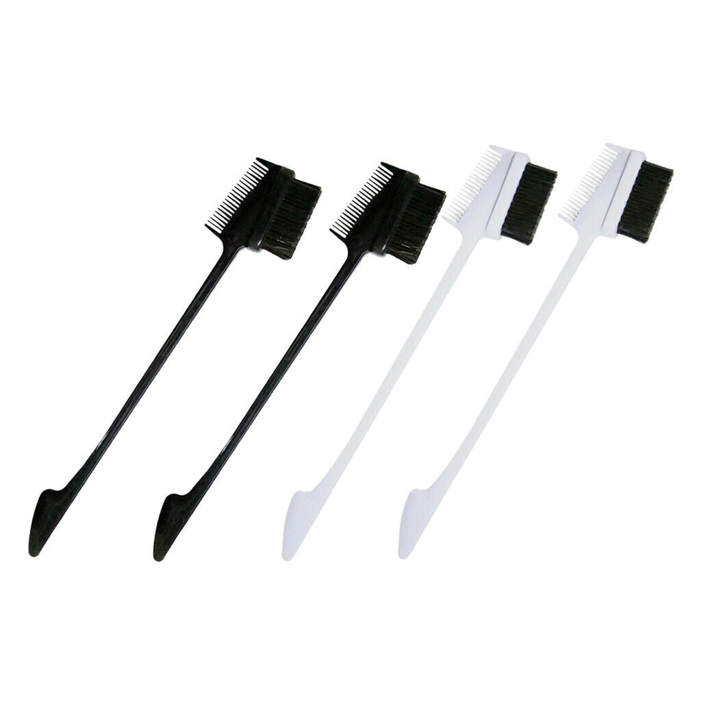 2Pieces Double Sided Edge Control Brushes Grooming Comb for Natural Hair