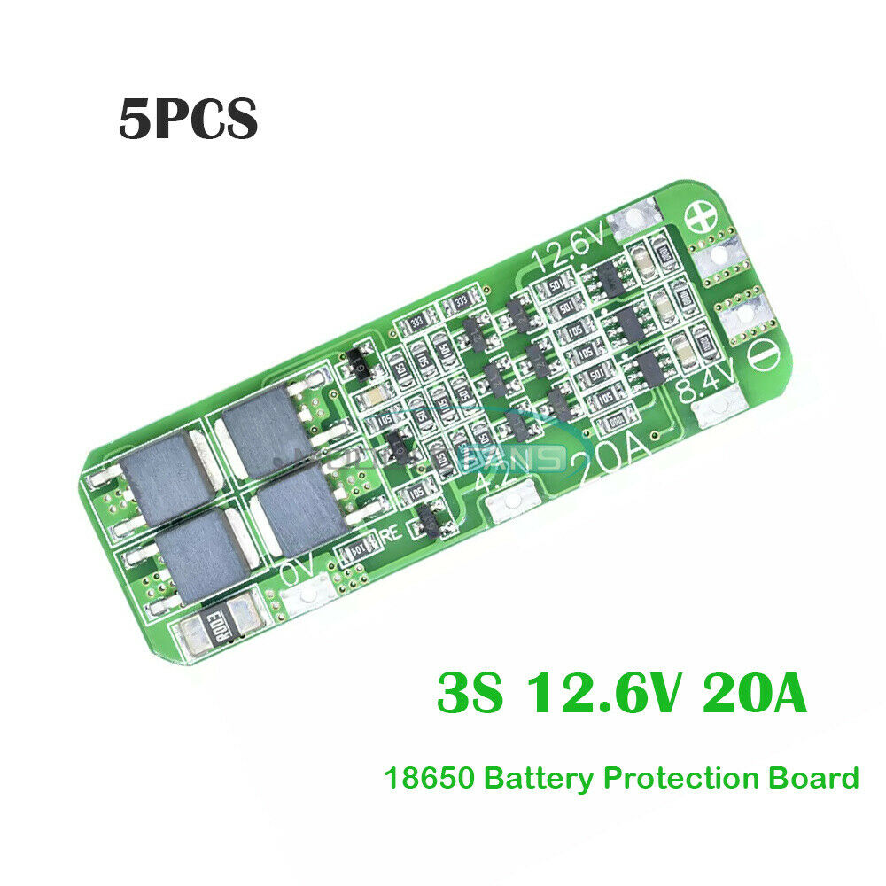 [5PCS] 3S 20A 12.6V Li-ion 18650 Lithium Battery Charger PCB Protection Board