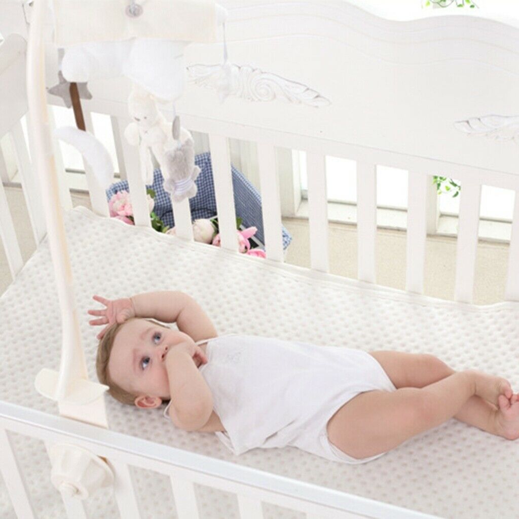 Baby Crib Music Mobile Hanging Rotating Playing Teether White