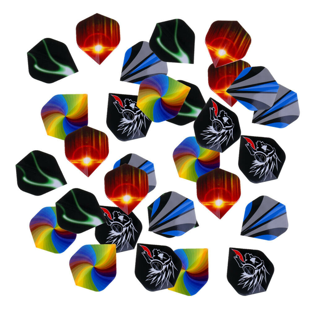 2X 30 Pieces Standard Dart Flights Professional Durable PET Darts Flights D Type