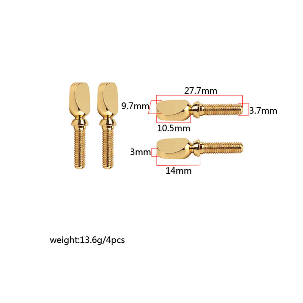 4 Pcs Premium Metal Mouthpiece Ligature Screw for Saxophone
