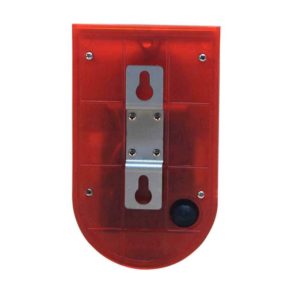 6 LED Waterproof Solar Warning Light Sound Alarm Lamp Sensor Garden Outdoor Lamp