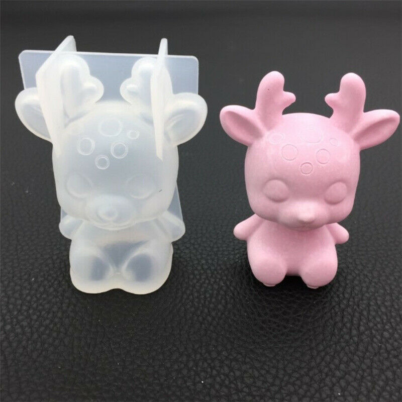 Mirror Plum Blossom Christmas Deer Mold Diy Crystal Epoxy Decoration Mold