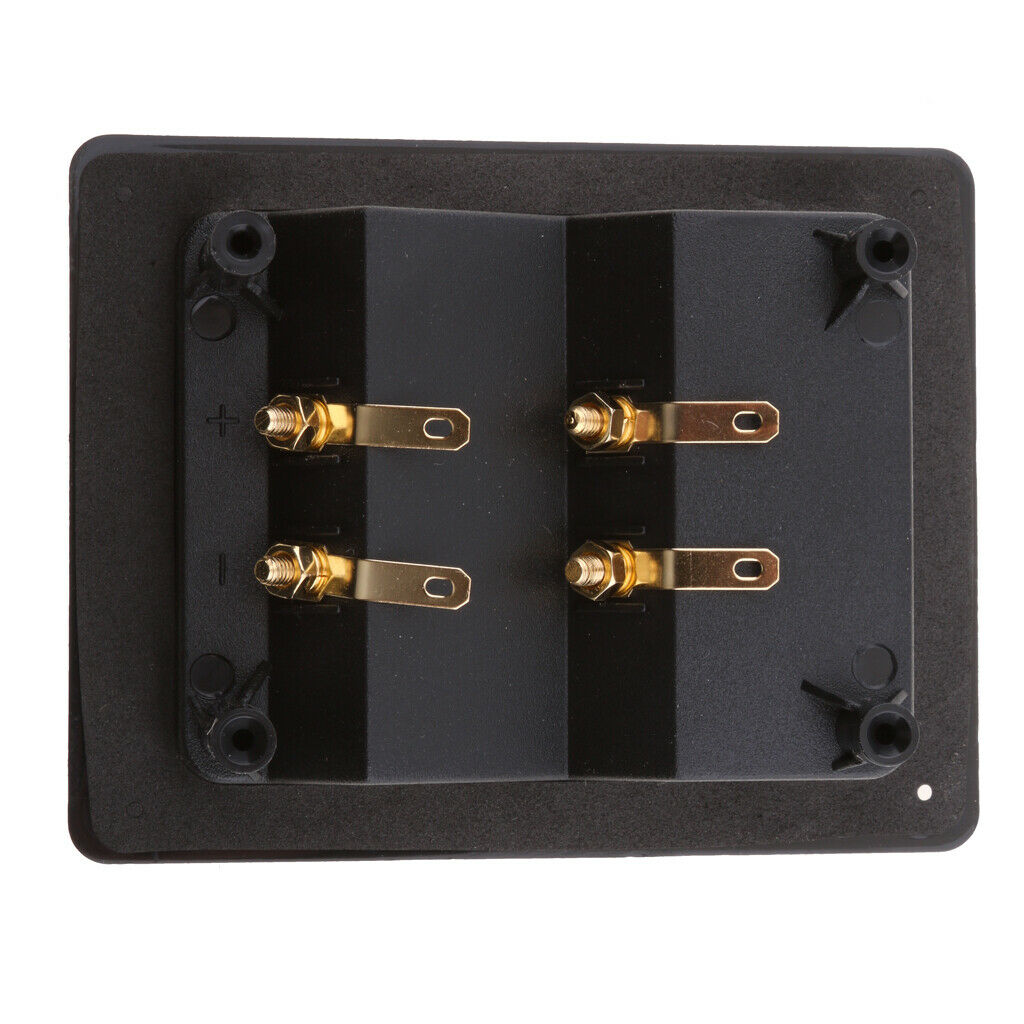 2X Double Speaker Subwoofer Box Square Box Twin Dual Terminal Binding Post