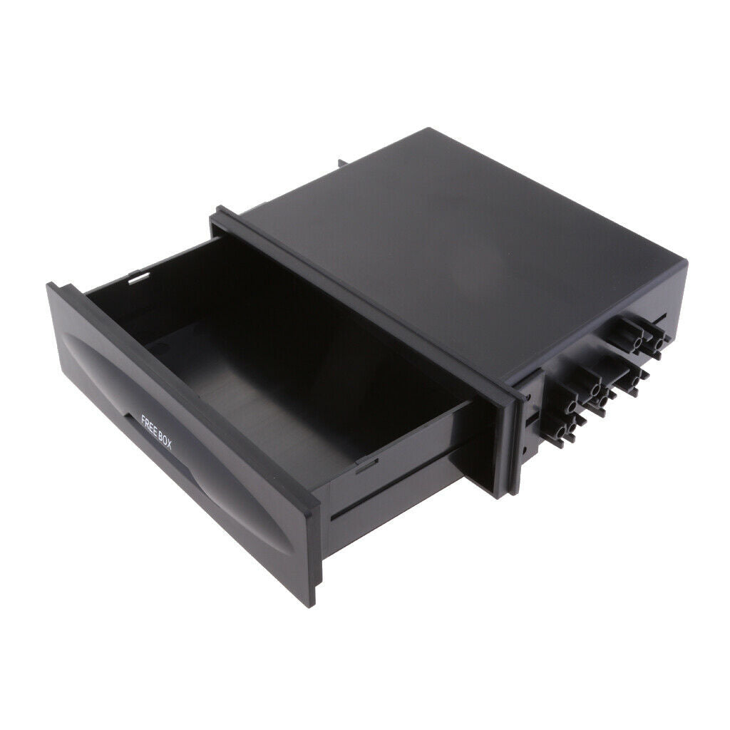 1x Black Car Single Din Audio Stereo Replacement Pocket Storage Box