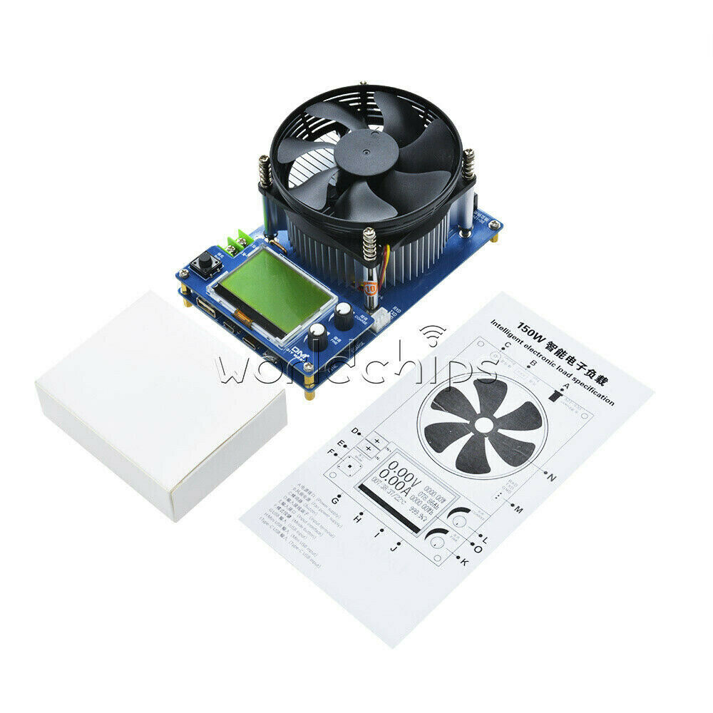 150W MAX 10A Intelligent LED Electronic Load Battery Discharge Capacity Tester