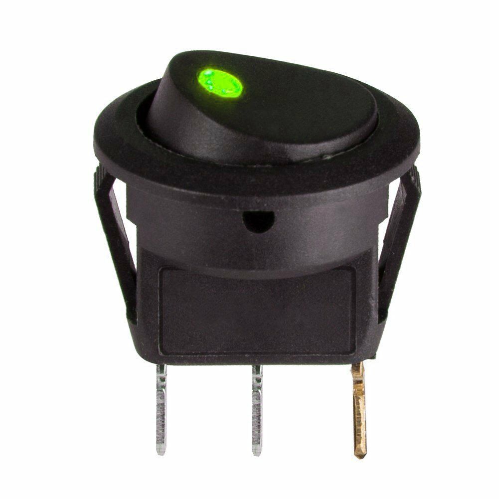 20PCS LED Dot Light 12V Car Auto Boat Round Rocker ON/OFF TOGGLE SPST SWITCH