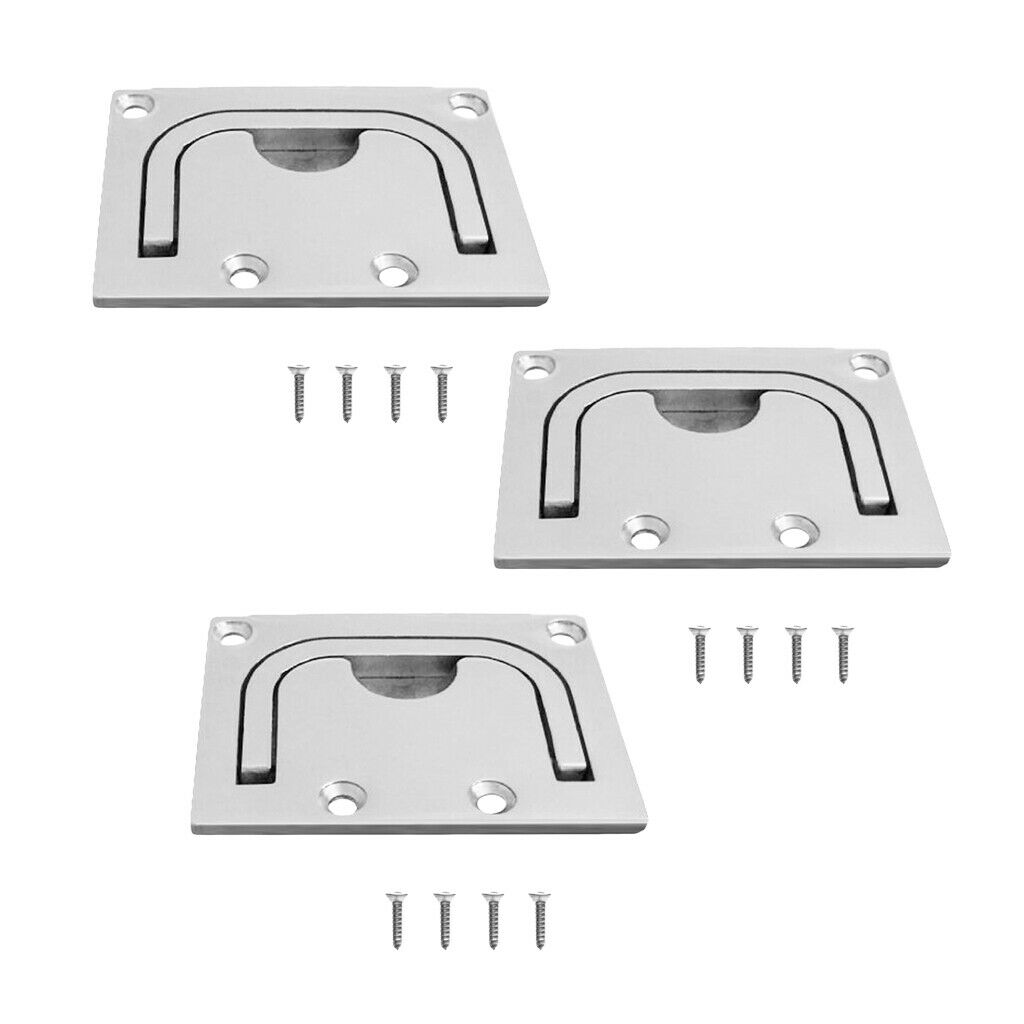 3pcs Marine-graded Stainless Steel Ring Pull Handle, Marine Flush Lifting