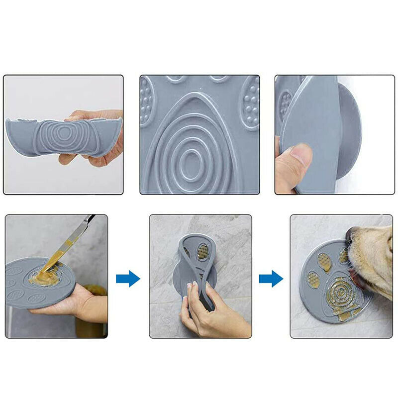 Pet Lick Pad Slower Feeder Pad Cats Dog Licky Mat Feeding Cat Dog Licking Mat-US