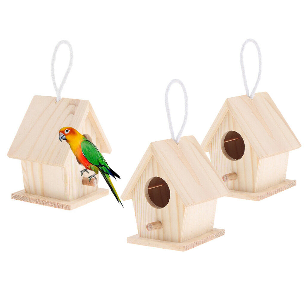 2x Bird Nest House Natural DIY Creative House Shaped Hanging Parrot