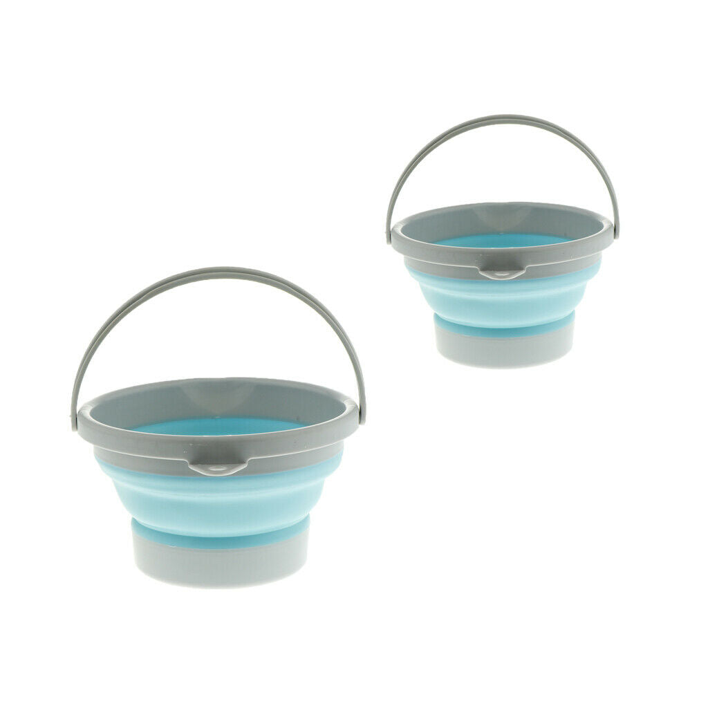 Collapsible Water Bucket Water Storage Container for Fishing Canmping 1.5L