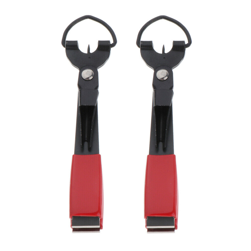 2x Knot Fishing Line Nipper Cutter  Fast Knot Tying Tool Red