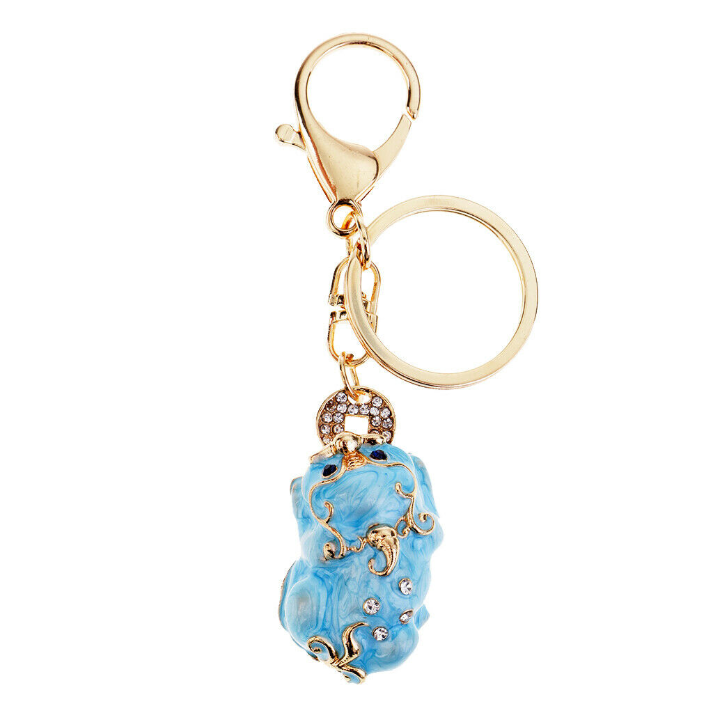 Set of 2 Pcs Lady Keyring Feng Shui Pi Yao Pi Xiu Good Luck Symbol for Car