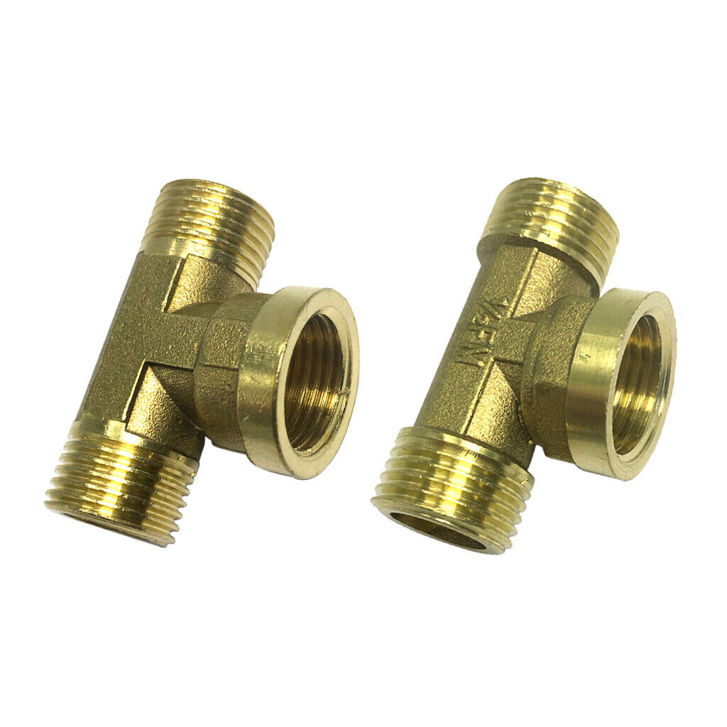 1 Pc 3-Way Male Female Male Brass Thread Connector Adaptor Fitting Standard