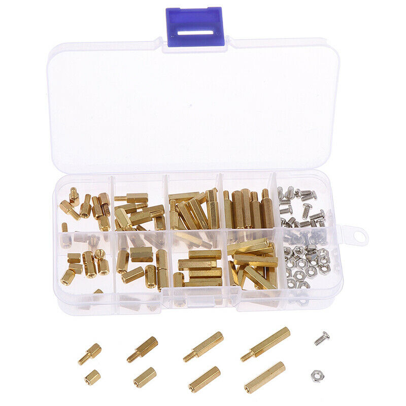 120Pcs M3 Male Female Brass Standoff Spacer PCB Board Hex Screws Nut S^P  ^j WF