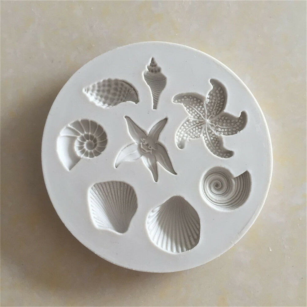 Ocean Biological Conch Sea Shells Chocolate Cake Silicone Mold Kitchen Too.l8