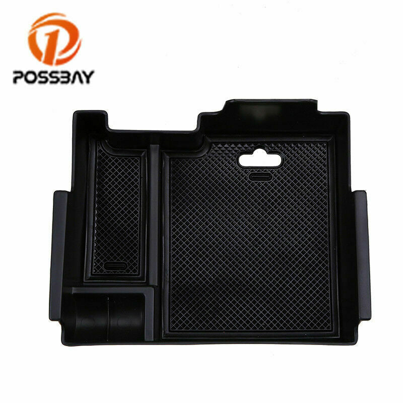 Interior Armrest Storage Box Center Console Tray Black For Ford F150 2015-18 17