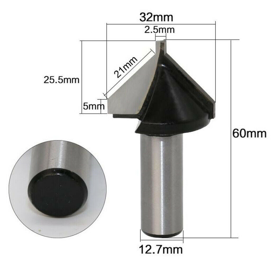 Alloy V Groove Router Bit Engraving Bit Woodworking Chamfer Bevel Bit Cutter