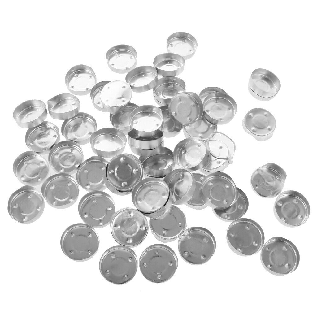 100x Mini Aluminum Tea Light Tins Empty Case Containers for Candle Making # 1