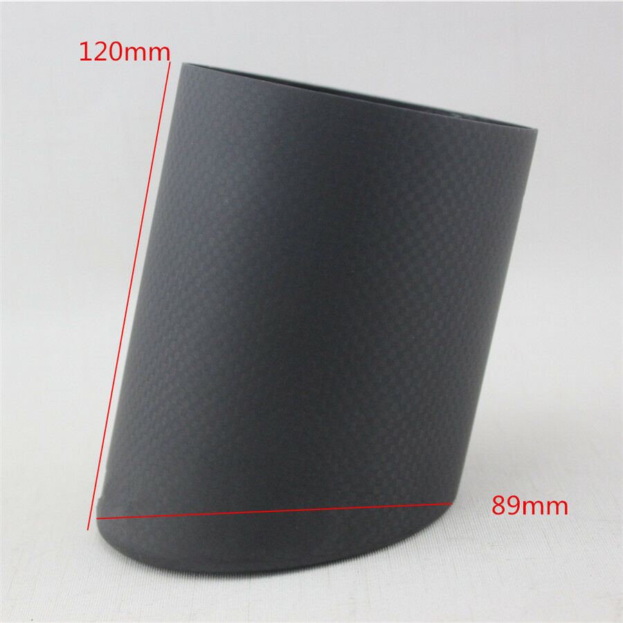Matte 89mm 100% Carbon Fiber Exhaust pipe Cover Exhaust Muffler Pipe Tip Cover