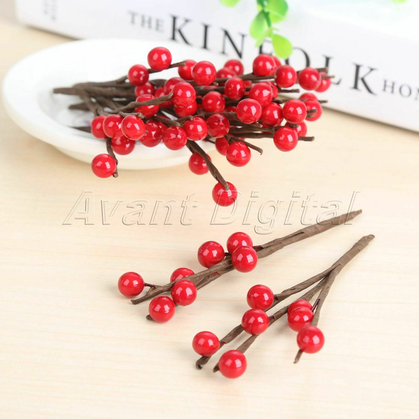 Decoration Artificial Berry Bacca Bouquet DIY Crafts Simulation Flowers 10Pcs