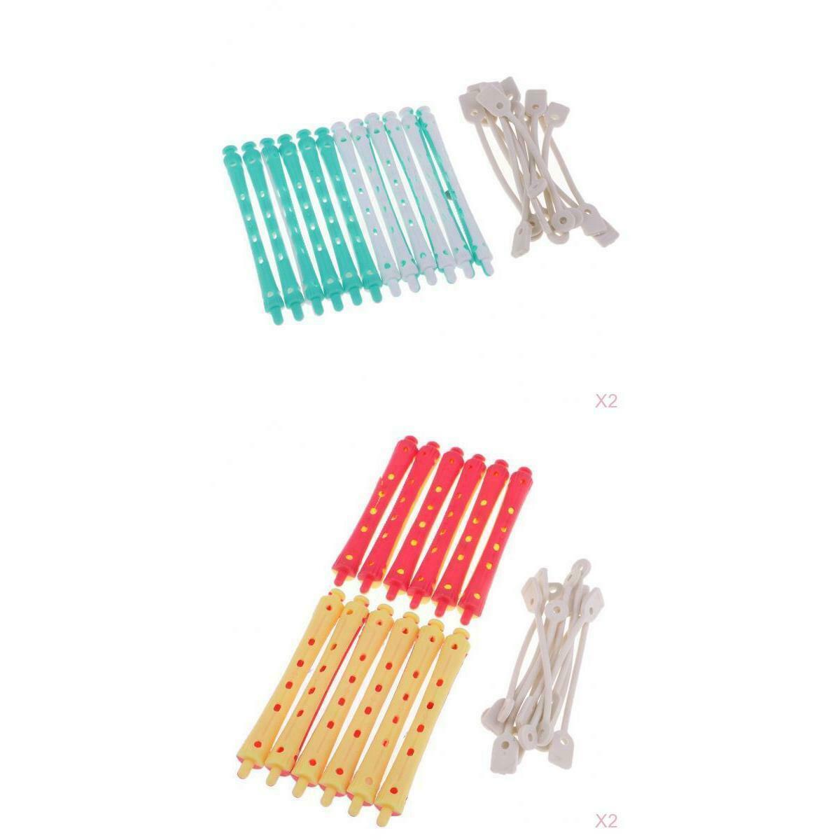 48x Perming Rods Rollers Perm Curlers Hairdressing All Size Rods Hair DIY