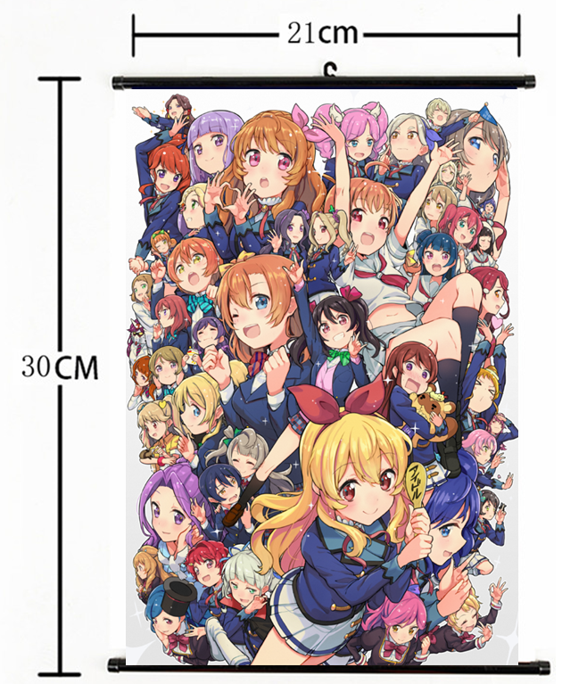 Hot! Japan Anime Wall Scroll love live all members Poster 1206
