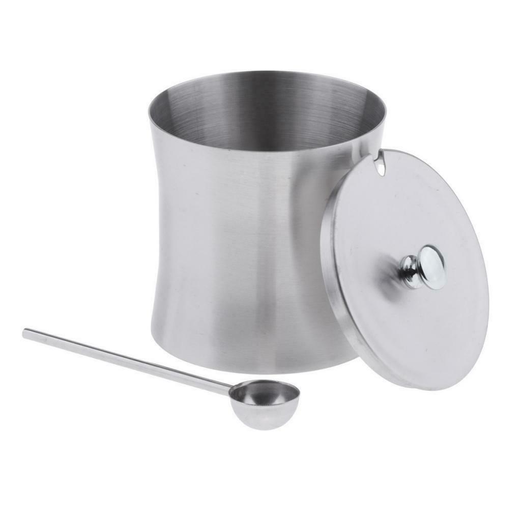 Stainless Spice Dispenser Jar Cruet W/ Scoop Condiment Storage