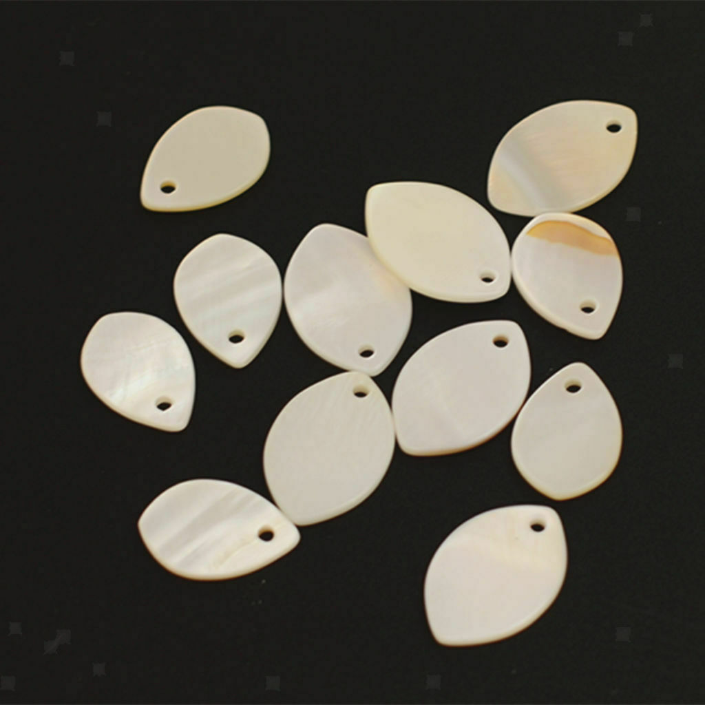 12pcs L&S Oval Natural Shell Charm Beads for Pendant Earing Bracelet Making