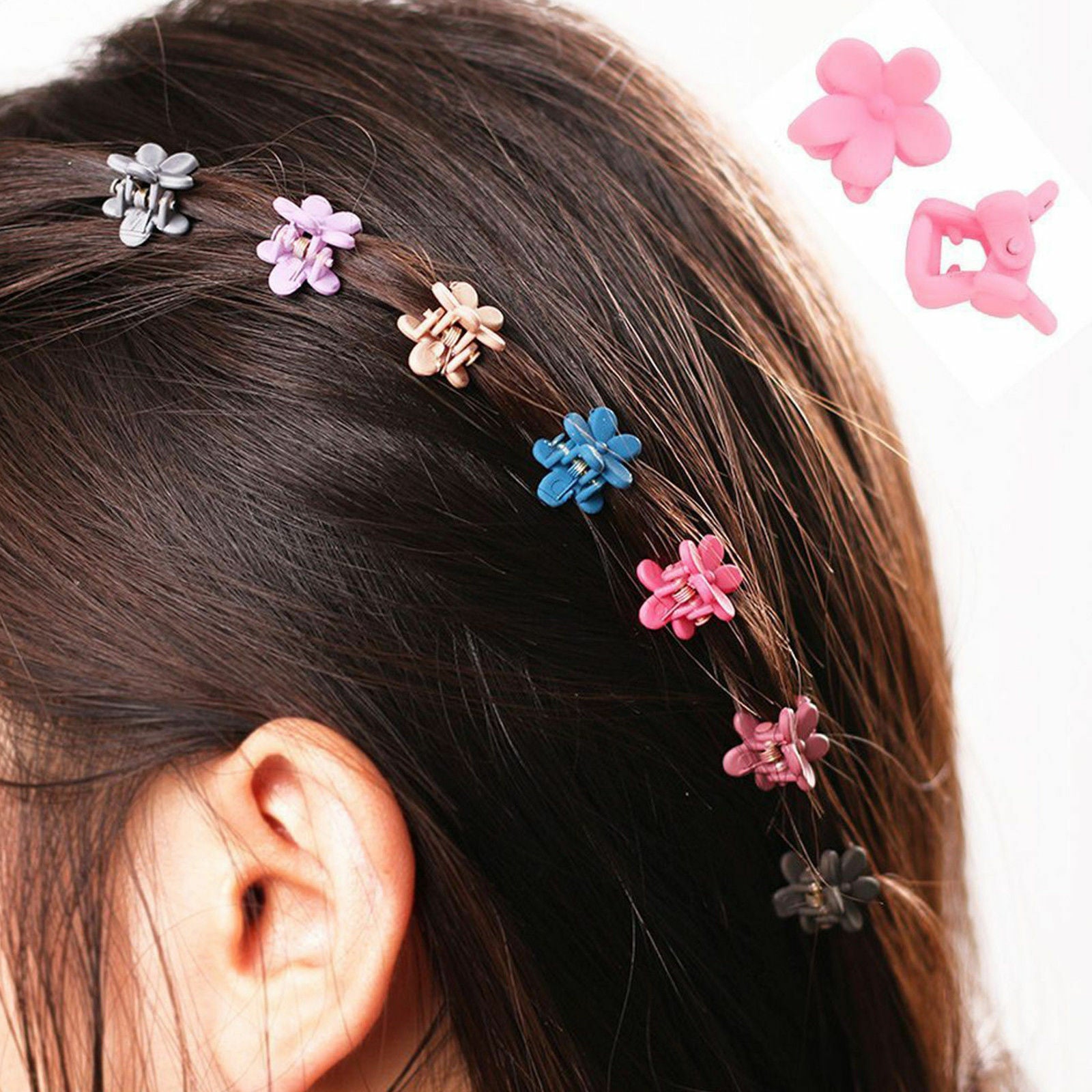 Set of 30 Lovely Kid Baby Girls Charm Hairpins Mini Claw Hair Clips Clamp Flower