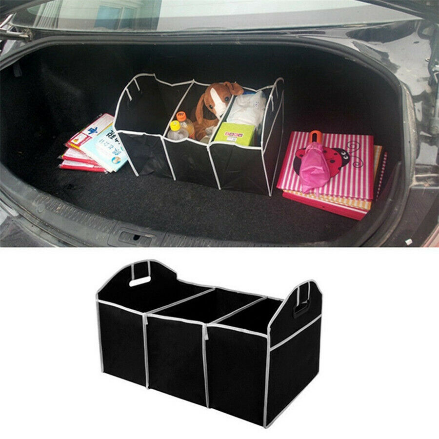 Non-woven Fabric Car Truck Portable Organizer Folding Storage Bag Case 3-Section