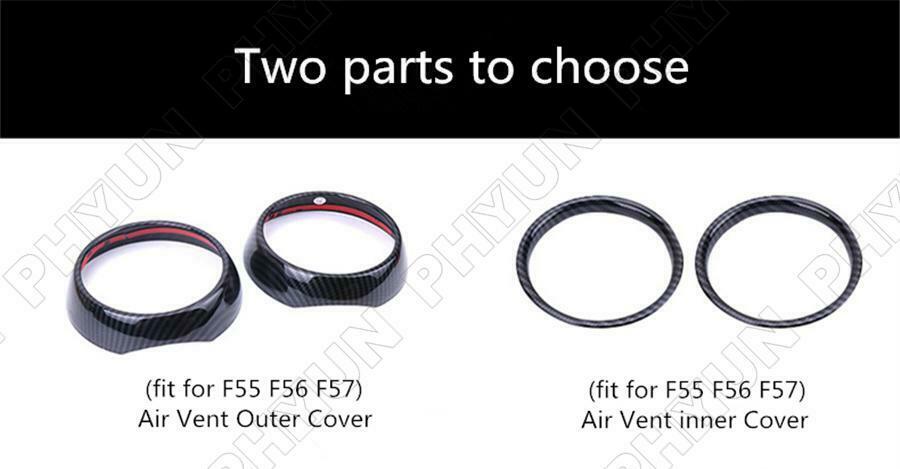 For Mini Cooper F55 F56 F57 One JCW Air Vent Ring Outlet Cover Carbon Fiber Look