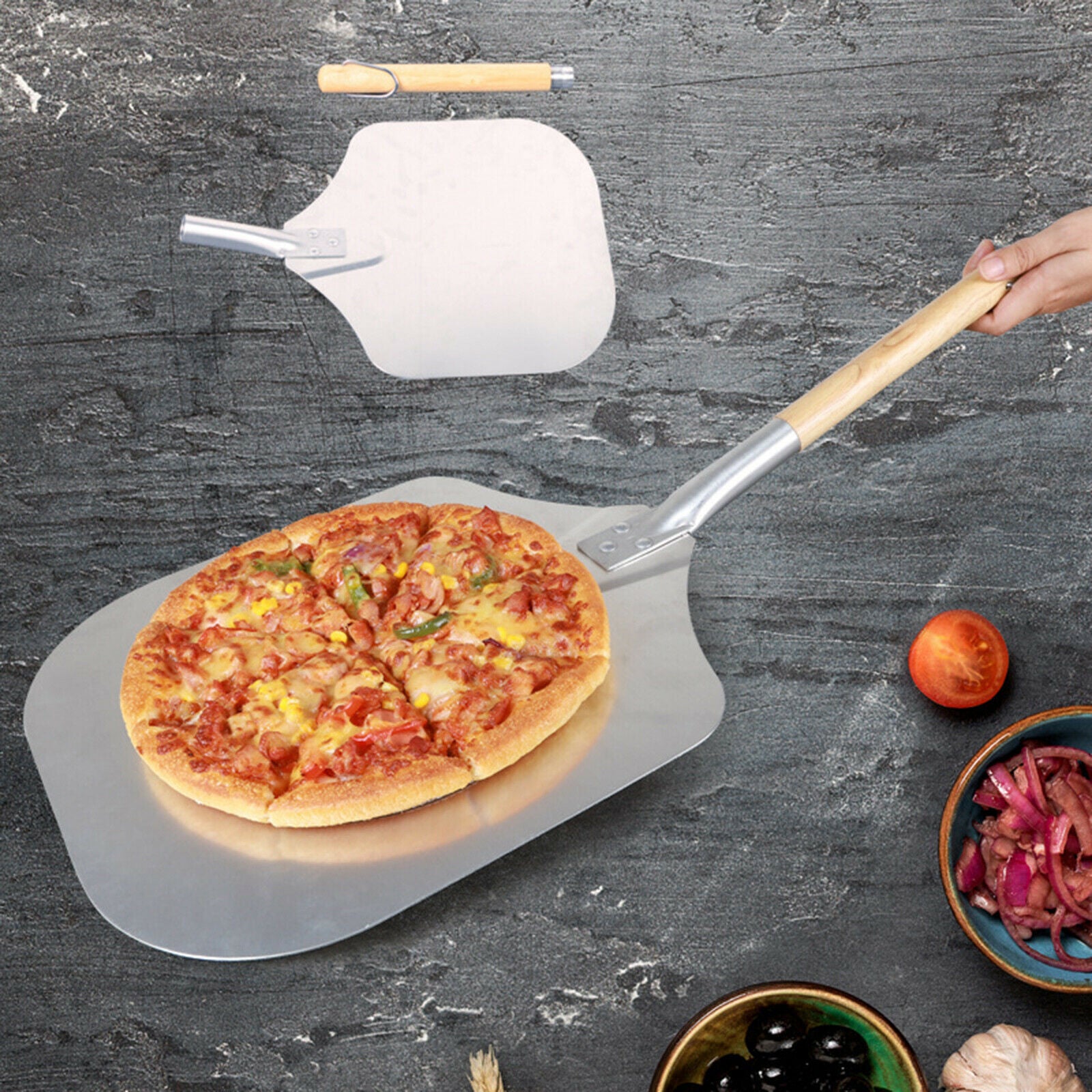 Alloy Pizza Peel Pizza Spatula Cake Lifter Paddle Tray for Kitchen Bakery