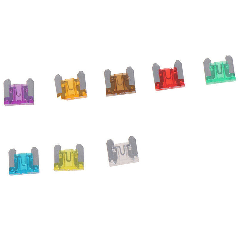 100x Micro Auto Car Low Profile Mini Blade Fuse Kit 3A5A7.5A10A15A 20A25A3  SJ