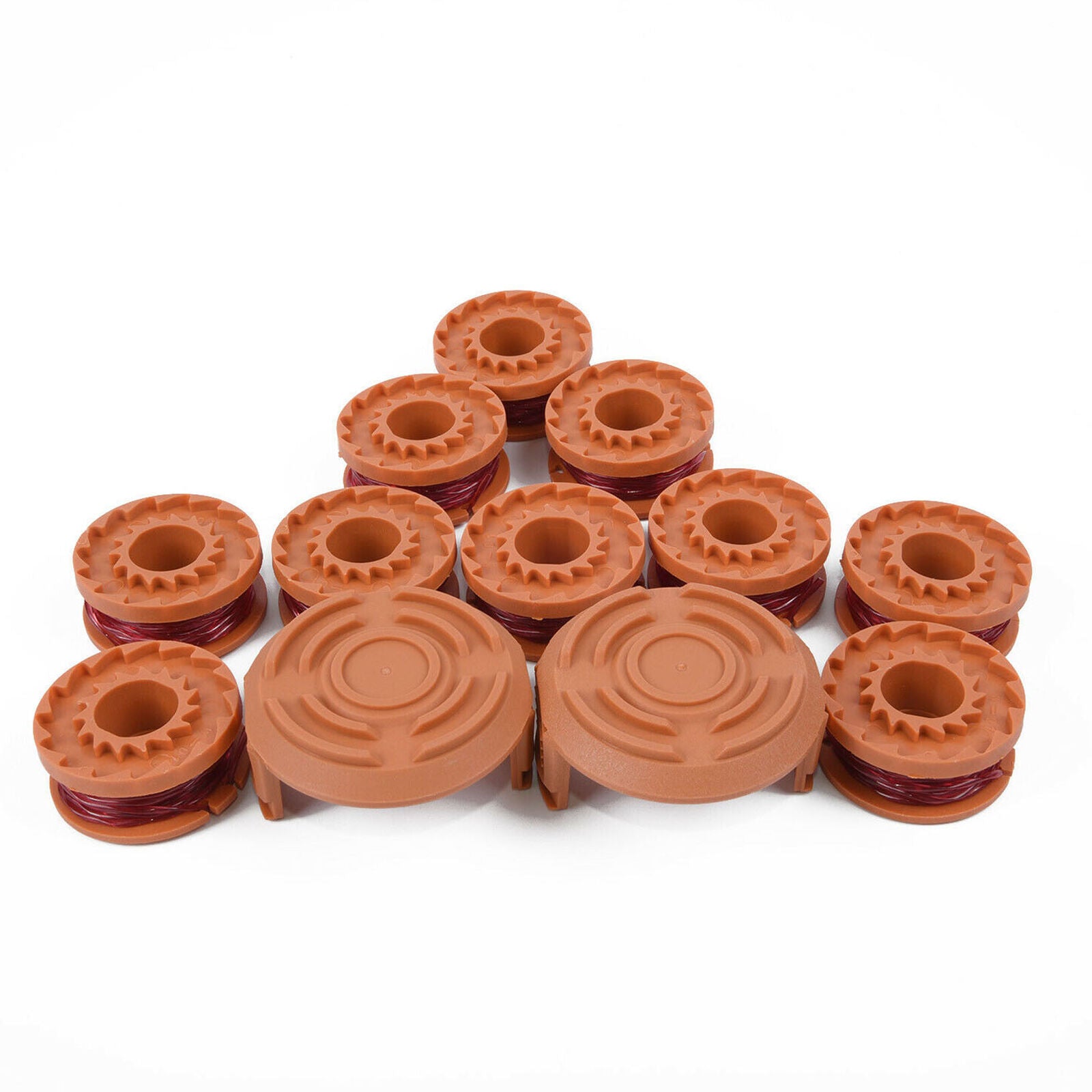 12 Pack Replacement Spool String Trimmer Line For WORX 10 Pack Spool And 2 Cap