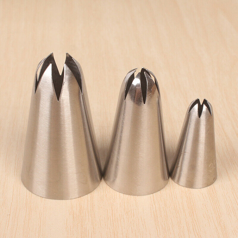 3PCS/Set Large Icing Piping Pastry Nozzle Tips Baking Tools Cake Dec.l8
