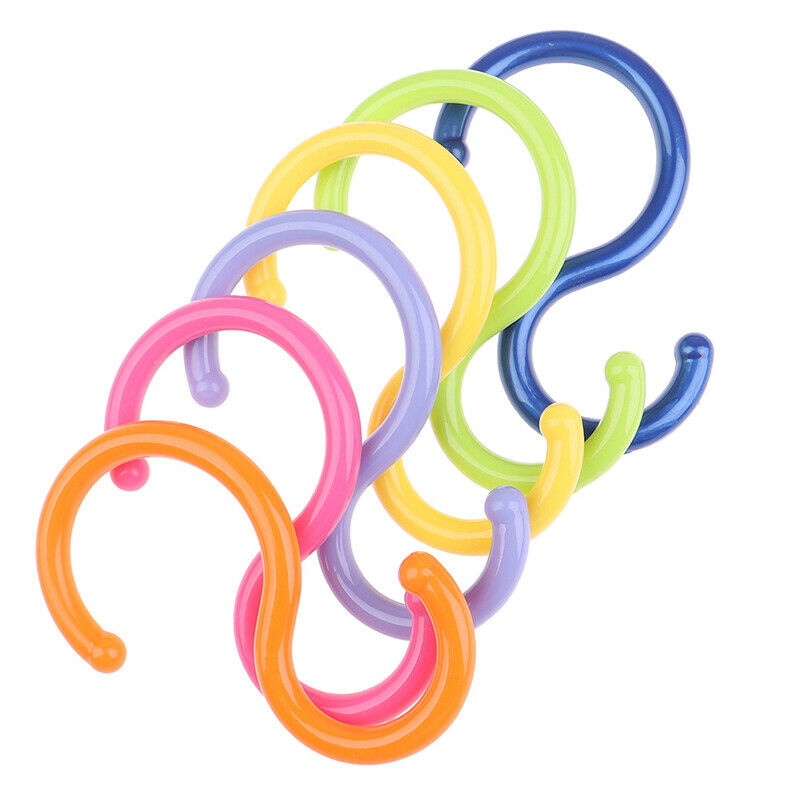 6Pcs/Lot Bucket Hook S Shape Kitchen Hanger Clothes Hooks Plastic Hanging Hooks