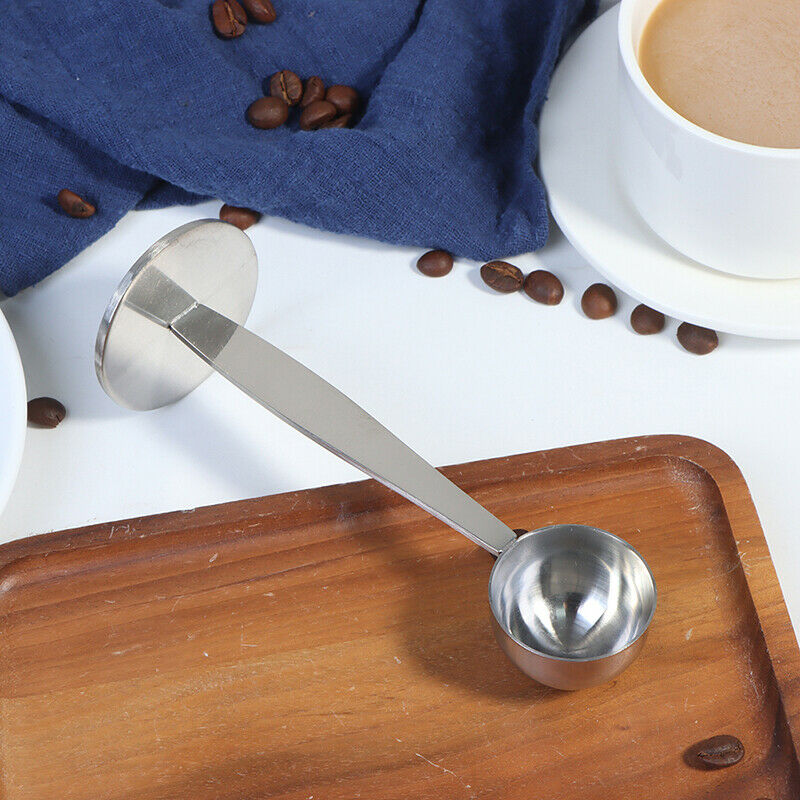 Dual-purpose Espresso Coffee Bean Spoon Measuring Scoop Coffee Tamper  LpC SJ