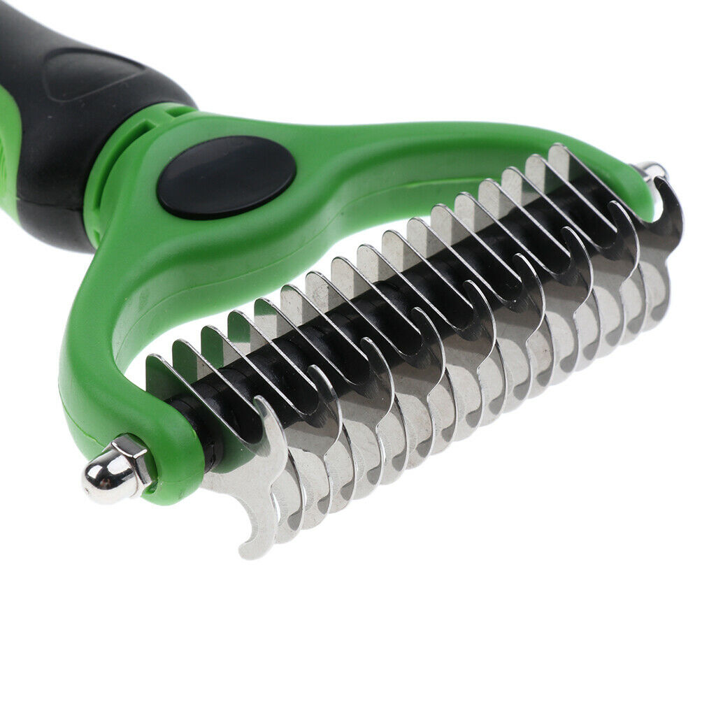 Pet Cat Dog Grooming Tool Hair Knot Rake Removal Brush Double-Side Fur Comb